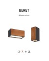 BERET * APLIQUE IP54 1L*E27  GRIS OSCURO